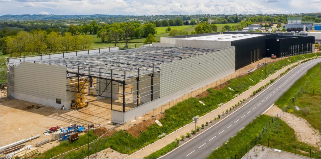 Le bâtiment d'ATS en construction