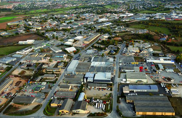 vue aérienne du parc d'activités de Bel Air